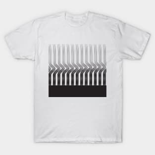 black and white paint stripes Minimal T-Shirt